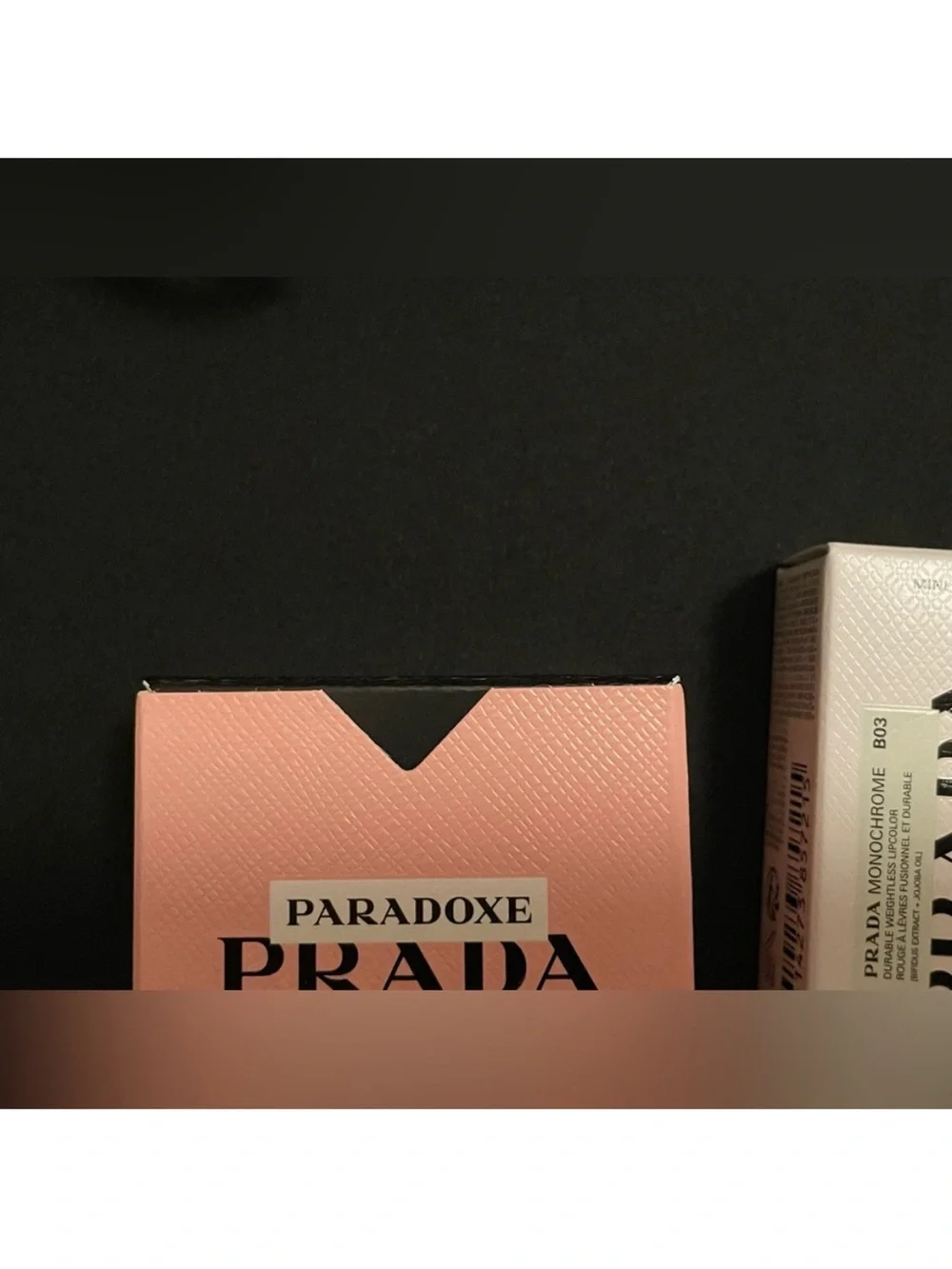 Prada Pink and Black Makeup Case with beauty bundle